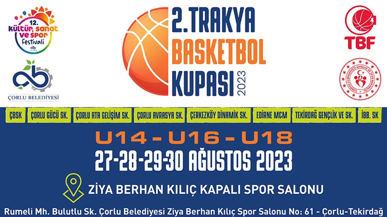 “2. Trakya Basketbol Kupası” 27 Ağustos’ta başlayacak