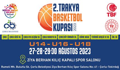 “2. Trakya Basketbol Kupası” 27 Ağustos’ta başlayacak
